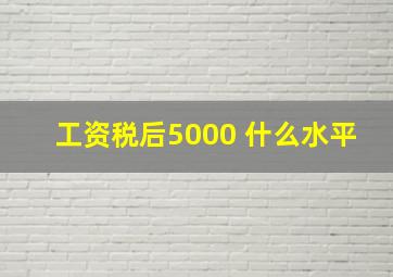 工资税后5000 什么水平